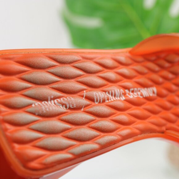 Melissa Opening Ceremony Womens Ladii Sandal Size 7 Coral Slide Mule Block Heel - Picture 10 of 12